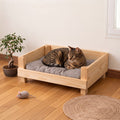 Cama Sofá Elevada para Gatos em Madeira com Almofada - YUCCA